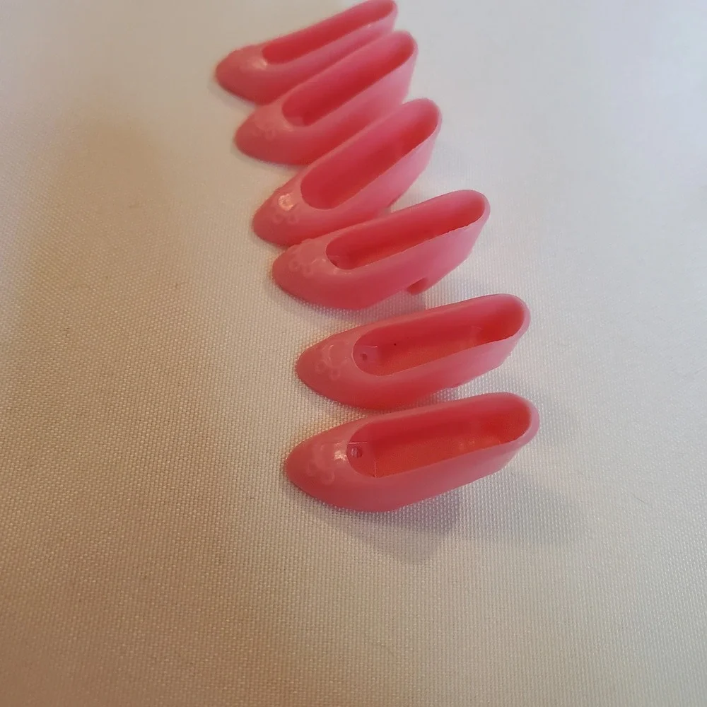 Pink‎ Doll Shoes barbie size 3 Pairs Small Doll Accessories heels